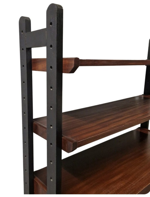 Vintage wall cabinet modular wall rack Formule furniture bookcase – wandrek, Wood (photo 2 of 15)