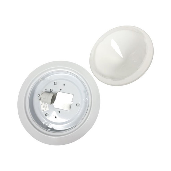 1980s Bahag Round Ceiling Light Made of Glass and Metal (photo 7 of 10)