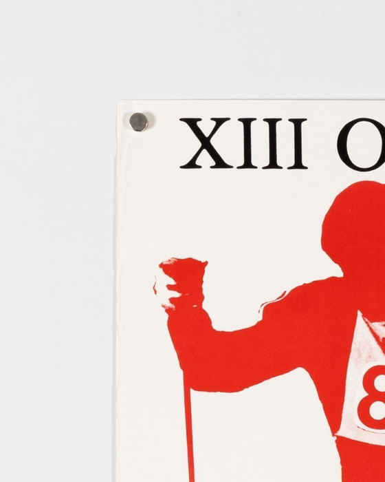 Image 1 of Lake Placid 1980 Ski Cross – 1980 – Poster olimpico originale d'epoca – Sport vintage – 63,5x48,5 cm