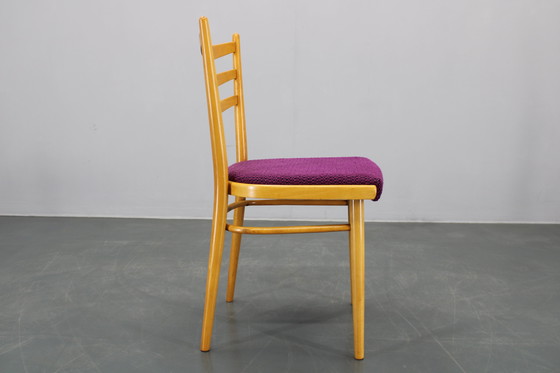 Image 1 of 1960s Set of Four Beech Dining Chairs, Czechoslovakia