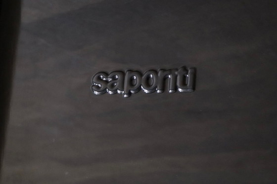 Image 1 of Vertrouwelijke bank van Alberto Rosselli voor Saporiti in cognac leer, Italië jaren 70