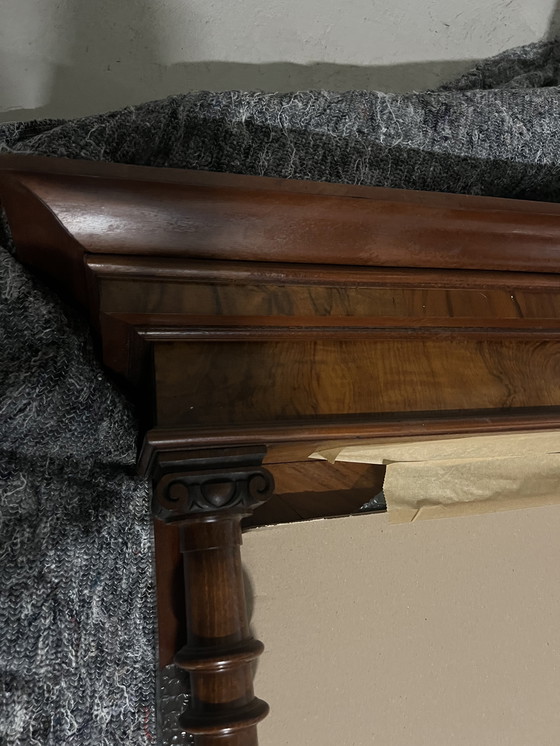 Image 1 of Antieke houten spiegel 