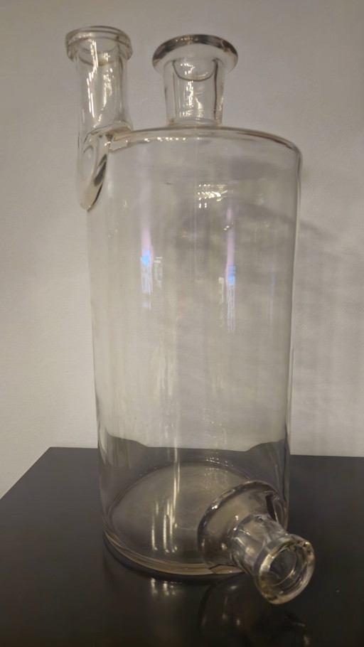 Woulff Flask - Antique Glass Laboratory Bottle