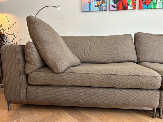 Image 1 of Minotti Hamilton three-seater sofa and two-seater sofa/chaise longue