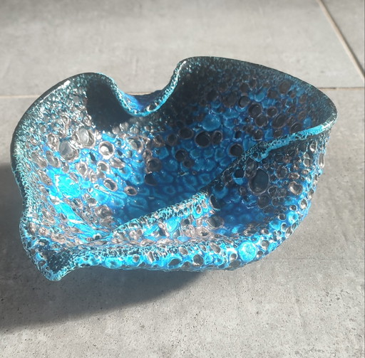 Fat Lava Ceramic Bowl by Le Cyclope, Glazed Enamels, 1960s