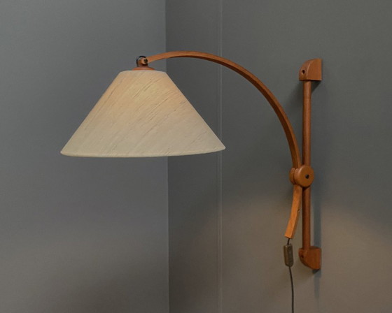 Image 1 of Teak-Wandleuchte von Domus Denmark aus den 1970er Jahren