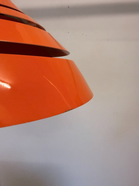 Schnieder Leuchten Pendant lamp – Orange – 70s – Metal (photo 11 of 12)