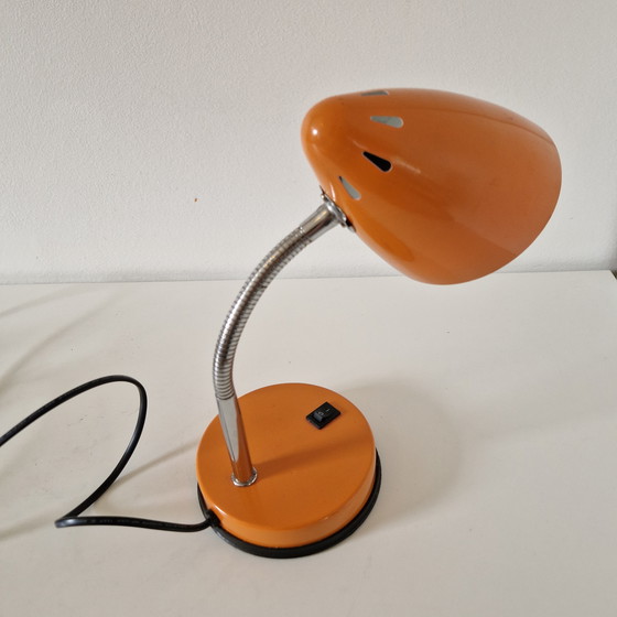 Image 1 of Jaren 90 vintage burealamp oranje lamp desklight
