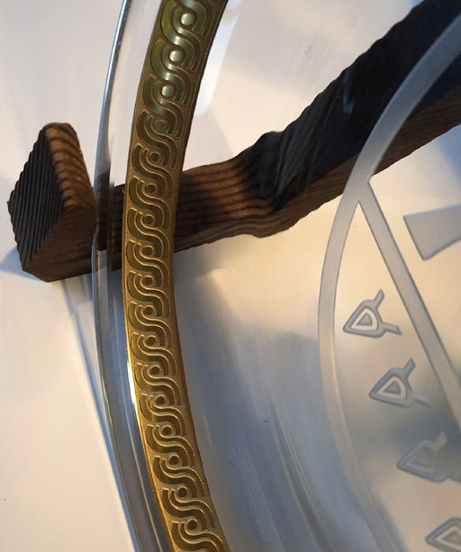 Paşabahçe Glass Plate, 24K Gold Ottoman Style Decoration