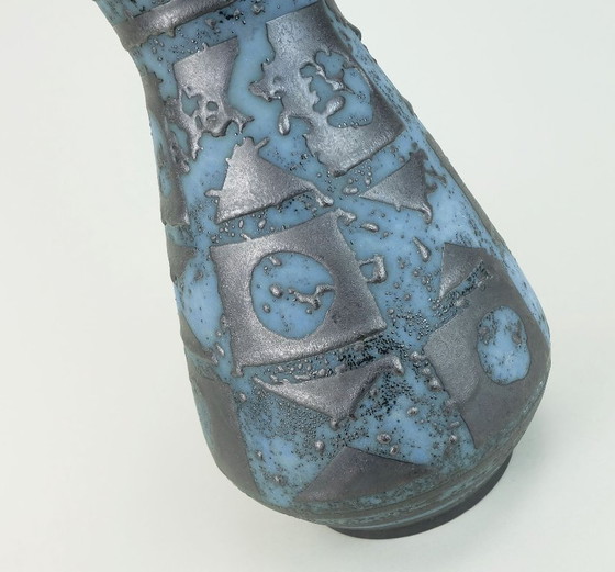 Image 1 of vase carstens decor ankara bleu gris glacure metallique no. 1218-29 céramique du milieu du siècle 1960 WGP