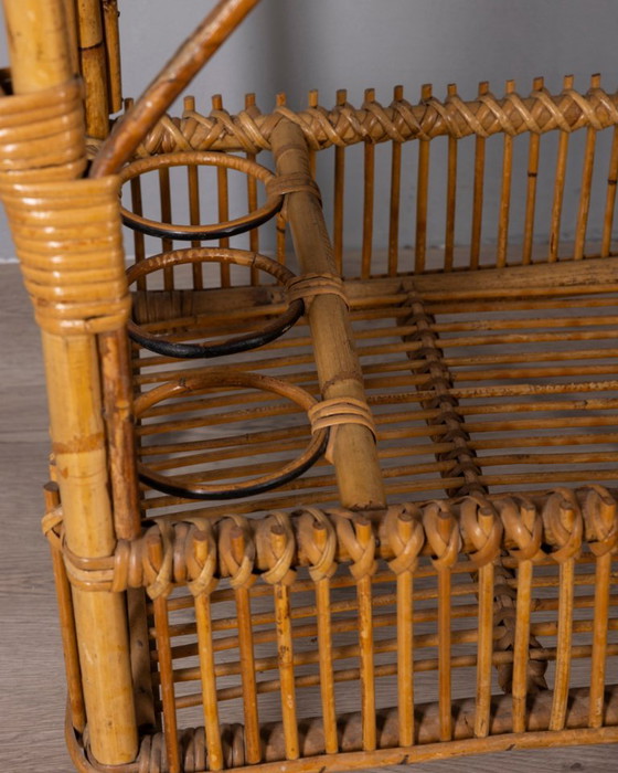 Chariot de bar vintage en bambou, design italien des années 1960 – Dessertes, Bamboo (photo 3 of 10)