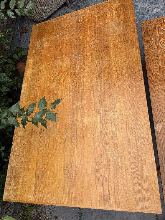 Set da pranzo vintage Wabi Sabi in pino stile Perriand anni Settanta – Wood (photo 8 of 8)