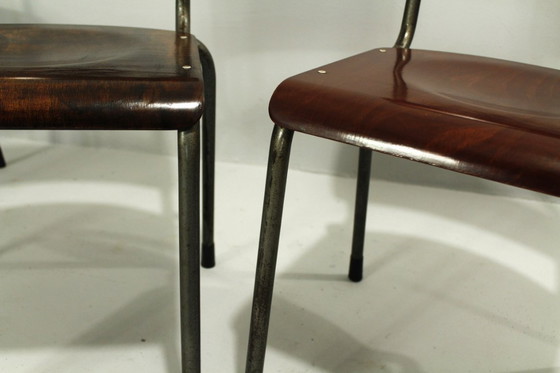 Image 1 of Chaises modèle 106 de W. H. Gispen pour Delft, années 1950, lot de 6