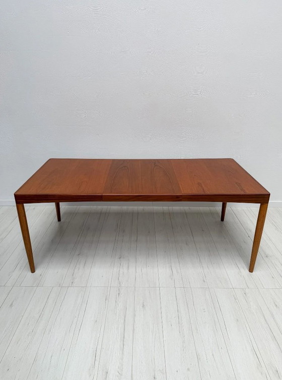Image 1 of Vintage Danish Teak Extendable Dining Table, Mid-Century Modern Scandinavian Design, 1960s