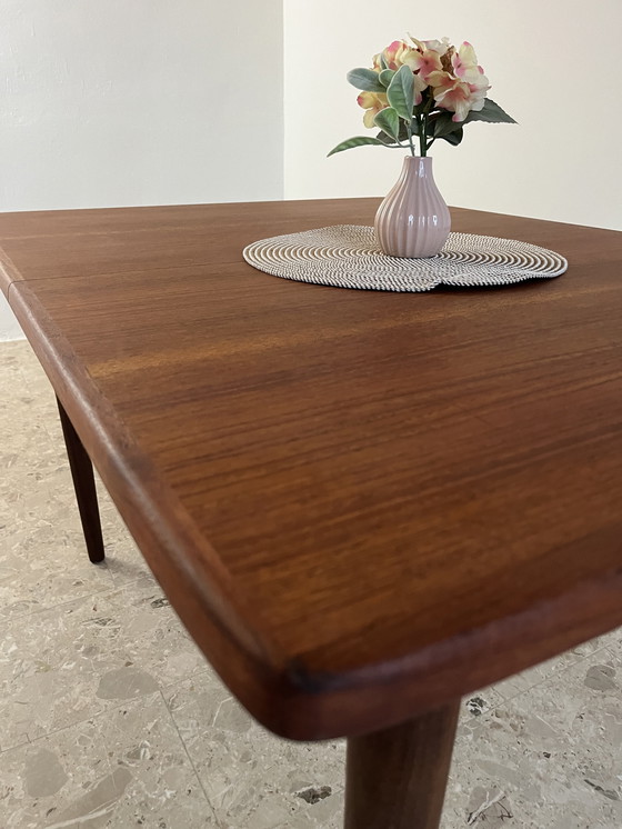 Image 1 of Norwegian mid-century dining table; Gustav Bahus, teak