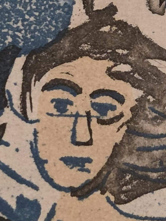 Image 1 of Orfeo Tamburi, "Zonder titel." Kleurenets. Gesigneerd en genummerd in potlood (Exemplaar 91/100) op de voorzijde.