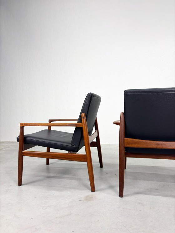 'Viken' Armchairs by Tove & Edvard Kindt Larsen for OPE – Leather, Wood (photo 10 of 20)