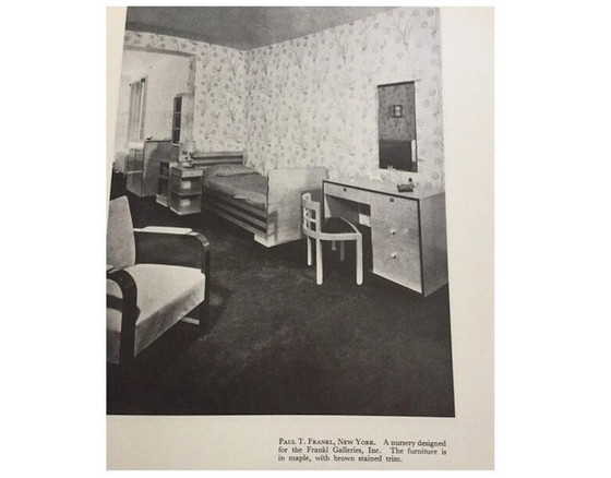 Image 1 of Coppia di sedie laterali Paul T. Frankl in mohair e noce riccio, velluto, 1933