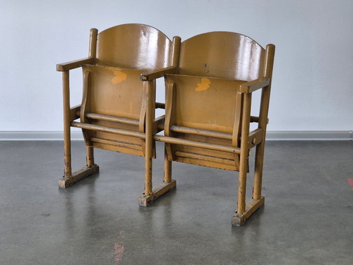 Vintage houten klapstoelen