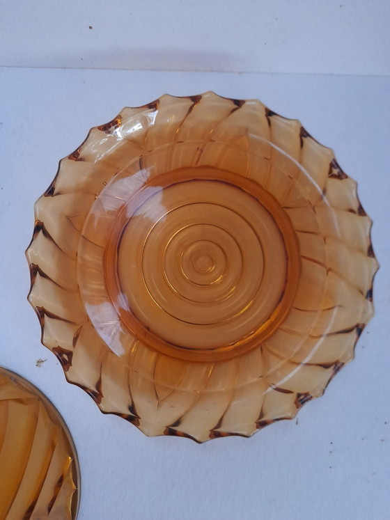 Burriera o campana per formaggio in vetro ambrato, Accessori da tavola, Arancione (foto 4 di 5)