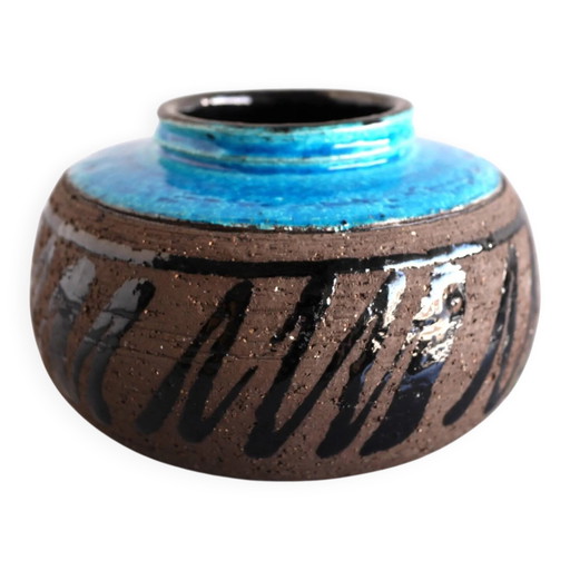 Mid-century modern studio art ceramic vase by Inger Persson for Rörstrand, Sweden, 1970s
