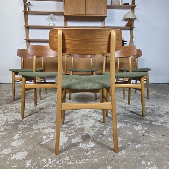Image 1 of 6x Vintage jaren 60 Deense eetkamerstoel Scandinavisch retro