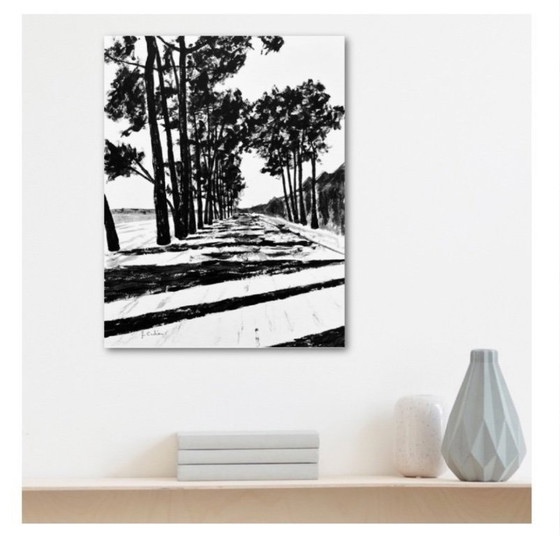 Image 1 of Acrylic on paper, 40x30cm. Framed.