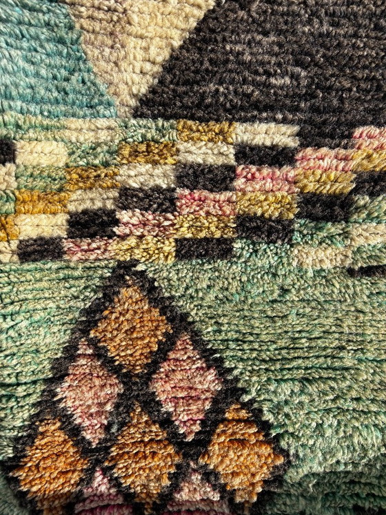 Image 1 of Modern Moroccan Runner Rug 75x370 cm -Moroccan Pastel Wool Hallway Carpet