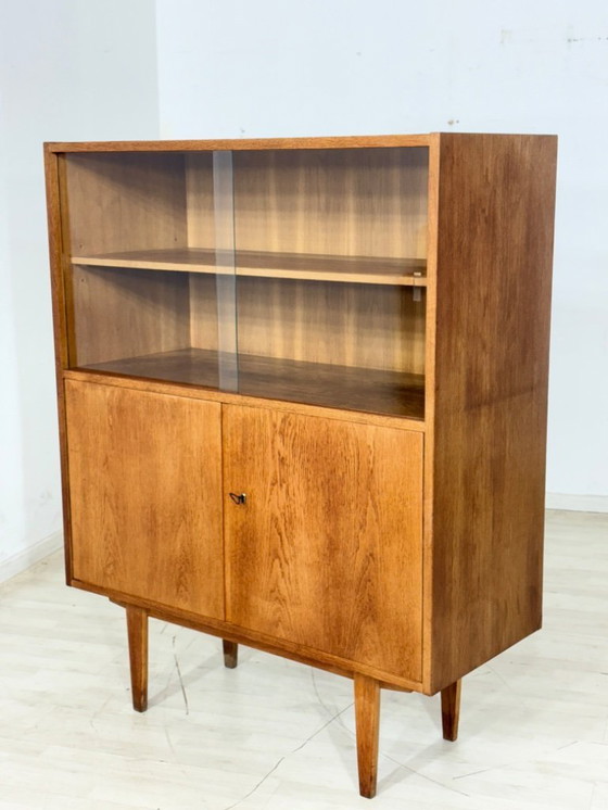 Image 1 of Vintage Hellerau highboard linnenkast kast schotelkast