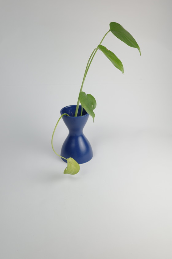 Image 1 of Ikea Blue Ceramic Vintage Vase By Anne Nilsson & Maria Vinka