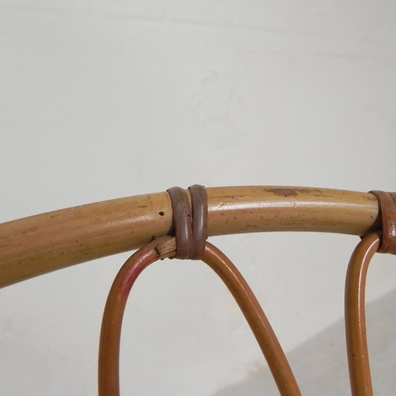 Image 1 of Juego de 2 sillas infantiles de ratán y bambú Rohe Noordwolde, años 50