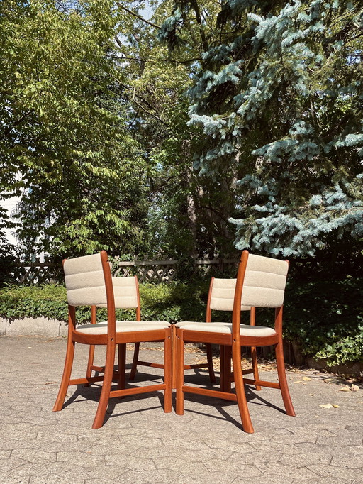 Uldum Möbelfabrik Dining Teak Chairs Denmark