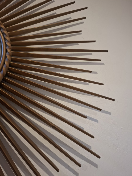 Image 1 of Espejo sol de 70cm, marca Chaty Vallauris, firmado a partir de 1960.