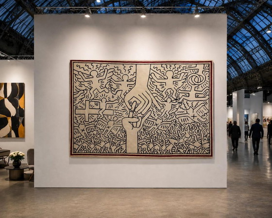 Alfombra Keith Haring El matrimonio del cielo y el infierno – Edición limitada 3/8 Lana Algodón – Wool (photo 7 of 9)