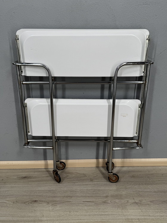 Image 1 of Vintage serving trolley on wheels - stylish & functional