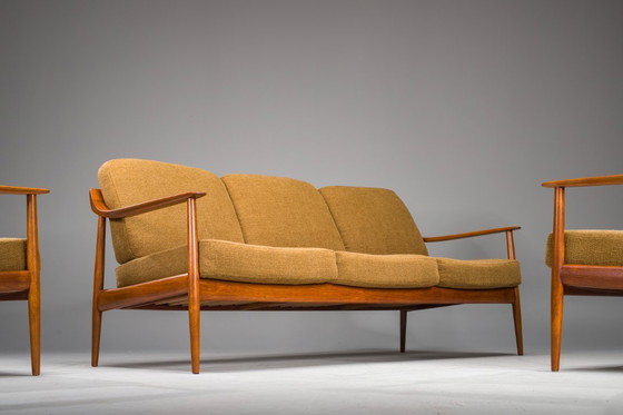 Image 1 of Mid-Century Lounge Chairs and 3-Seater Sofa by Walter Knoll Antimott, 1960s, Set of 3