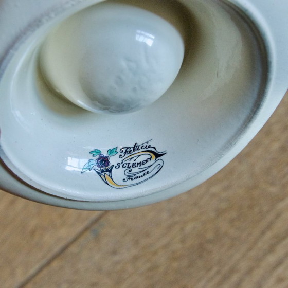 Image 1 of Huevera antigua del siglo XIX firmada por St. Clément, colección Félicie