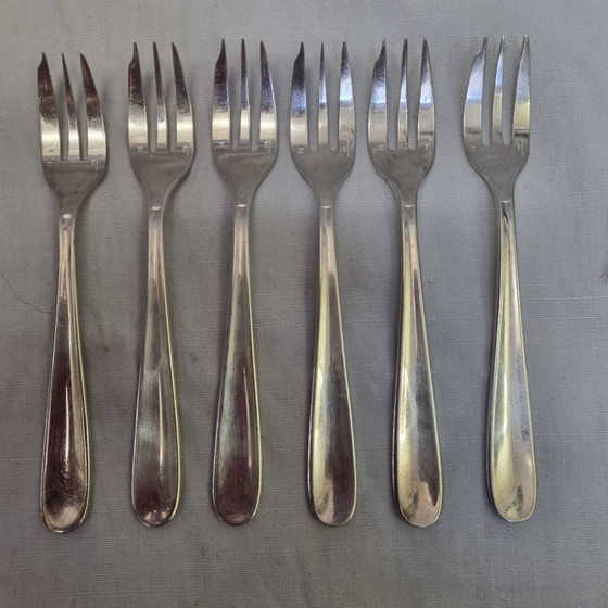 Image 1 of Christofle Art Deco Cake Forks