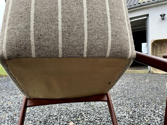 Mid Century Designer Teak Sessel JAROSLAV SMIDEK TON, Holz, Beige (Foto 2 von 6)