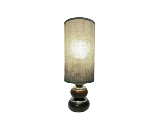 Vintage lamp - hout en metaal - 1970