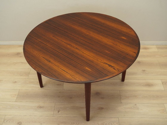 Image 1 of Round rosewood table, Danish design, 1960s, manufacturer: Gudme Møbelfabrik, designer: Ole Hald