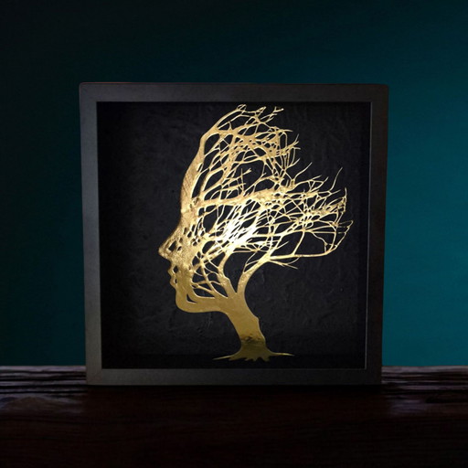 23kt Gold Mother Nature Gilded Artwork in Frame Limited Edition