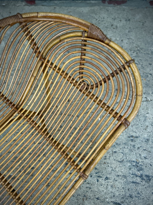Vintage Midcentury Rattan Daybed / Lounger – Rohé Noordwolde (photo 2 of 10)