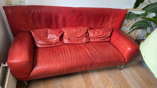 Gerard van den Berg High Noon Sofa, rotes Leder