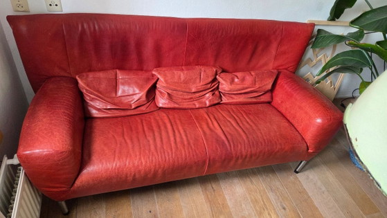 Image 1 of Gerard van den Berg High Noon Sofa, rotes Leder