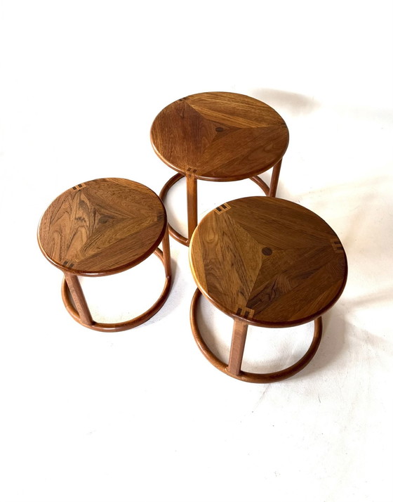 Image 1 of Vintage Danish teak mimiset coffee table '70