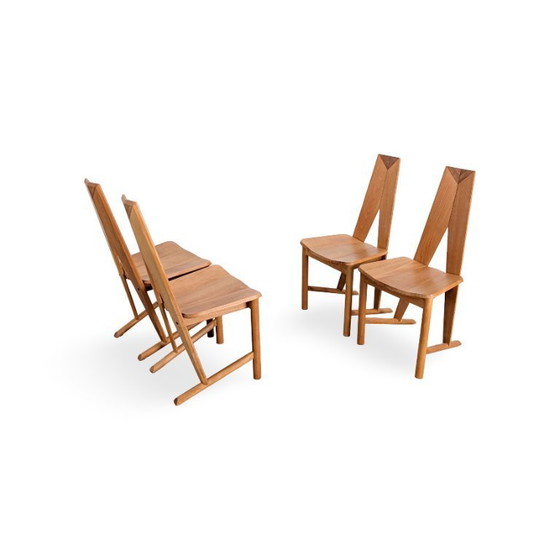 Image 1 of 4er Set Original Design Stühle Seltz Søren Nissen Ebbe Gehl Buche