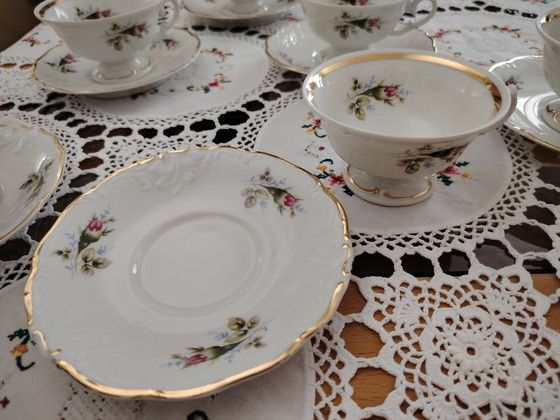 Image 1 of Wałbrzych, Polonia, porcellana antica. Decorazione rosa.