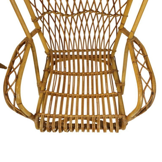 Image 1 of Set vintage di sedie in rattan Poltrone Boho