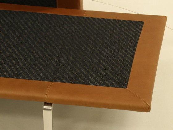 Image 1 of Sofá cama Arne Vodder AV57 de cuero coñac para Nielaus